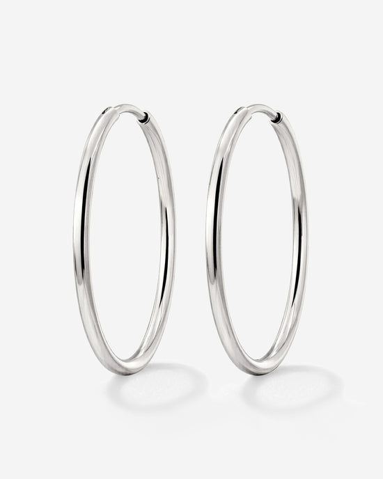 Extra Large Hoops Argento