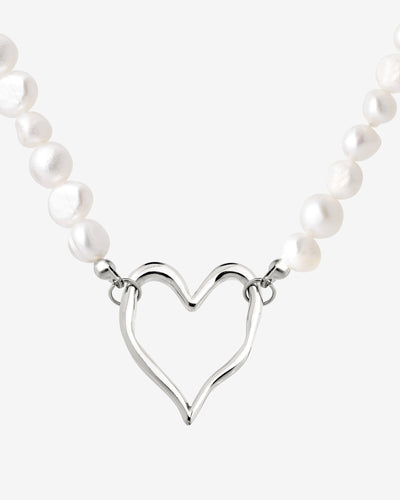 Melting Heart Pearl Collana Argento