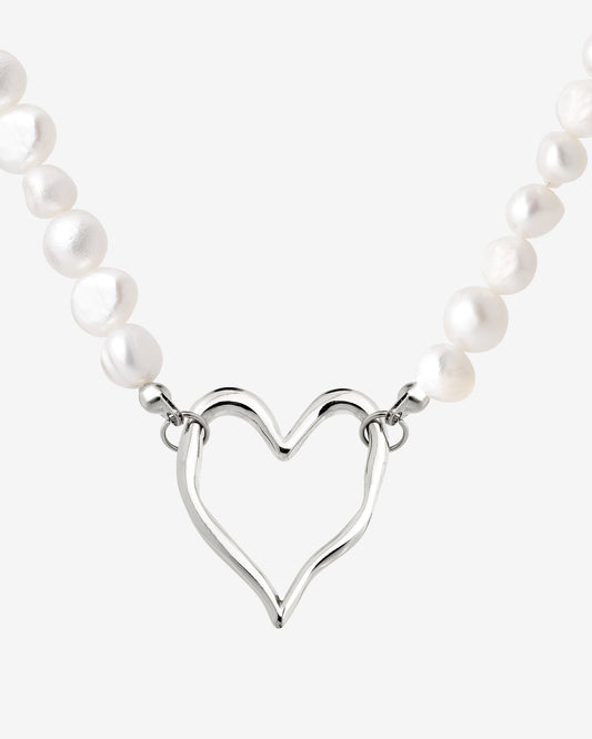 Melting Heart Pearl Collana Argento
