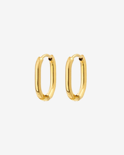 Oval Hoops Baby Oro