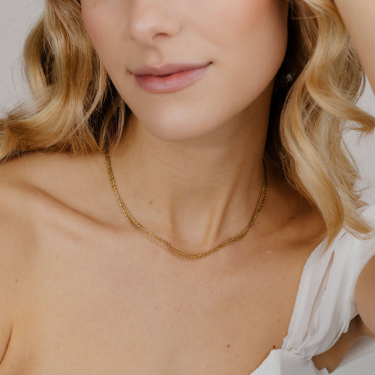 Cascade Layer Collana Oro