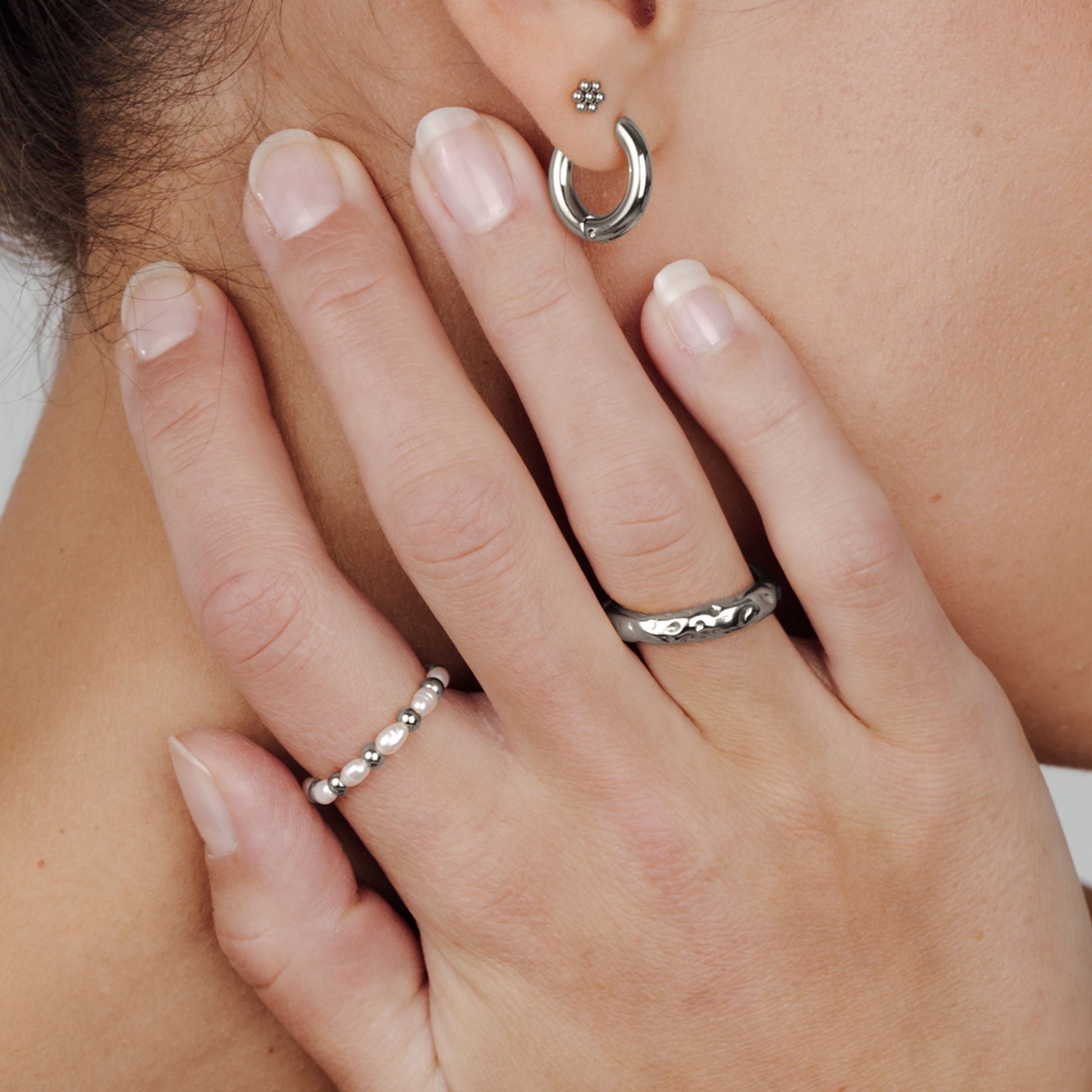 Pearl'n'Beads Anello Argento