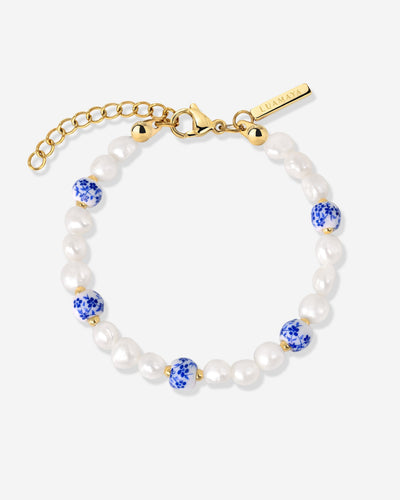 Flower Tile Pearl Bracciale Oro