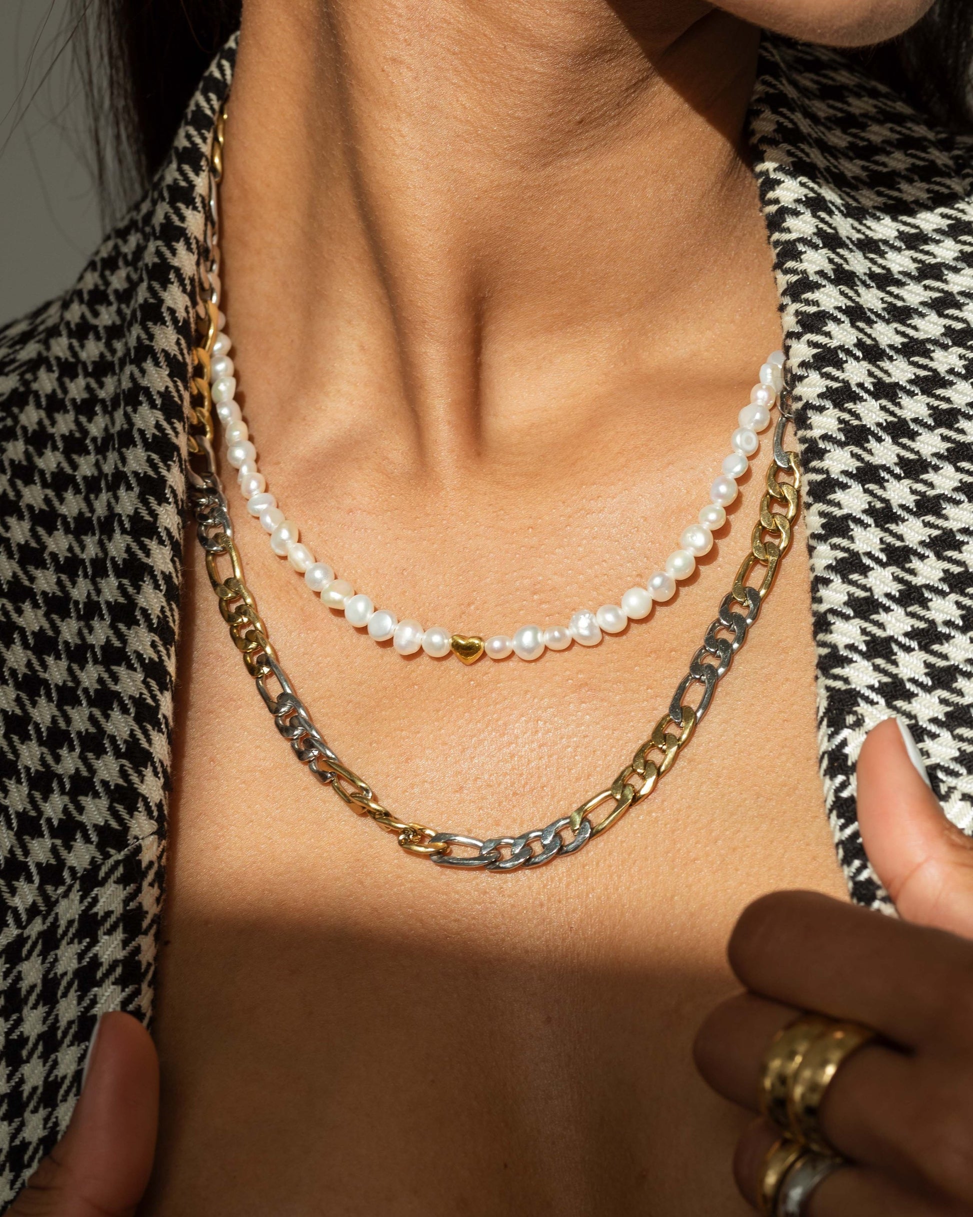 Retro Love Pearl Collana Oro