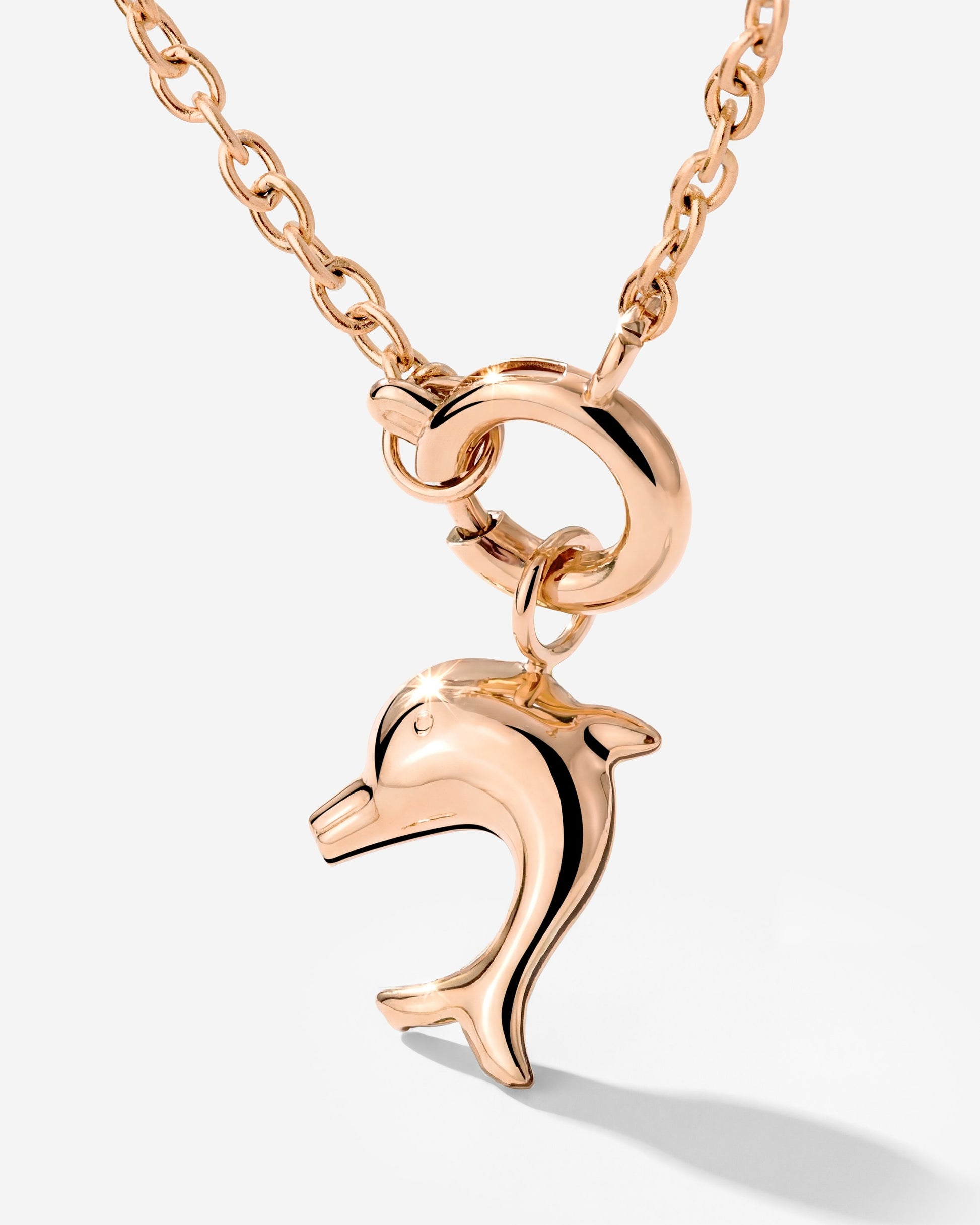 Dolphin Classic Chain Necklace Set Oro Rosa
