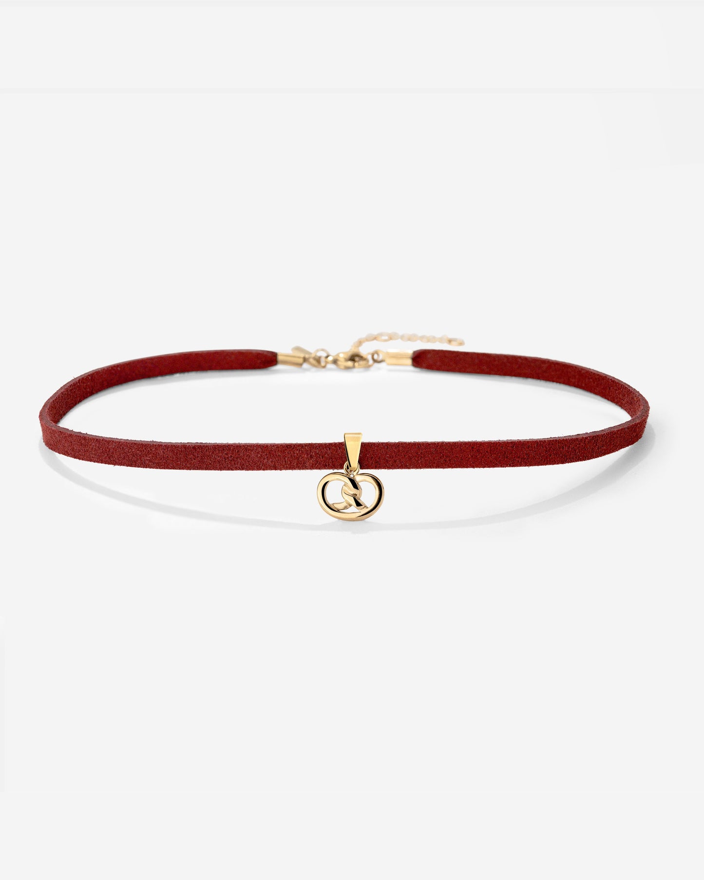 Pretzel Babe Choker Dark Red