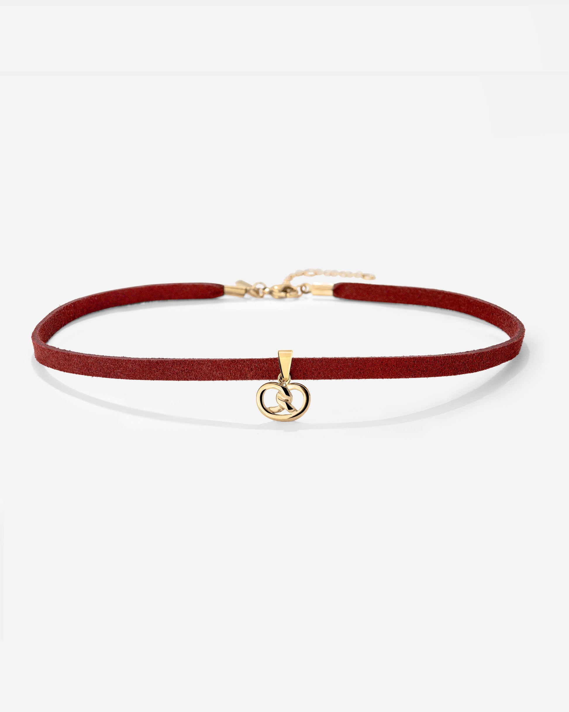 Pretzel Babe Choker Dark Red