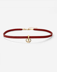 Pretzel Babe Choker Dark Red