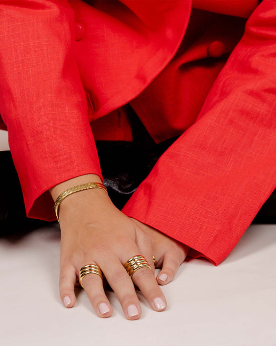 Bold Herringbone Oro