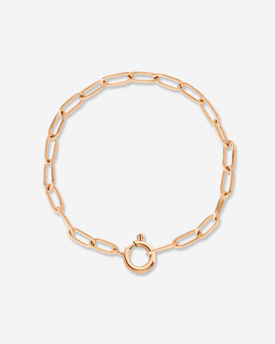 Oval Links Charm Bracciale Oro Rosa