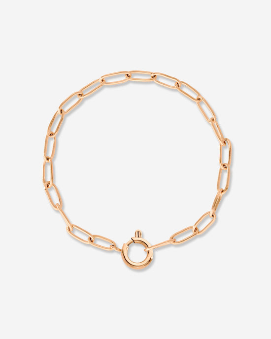 Oval Links Charm Bracciale Oro Rosa