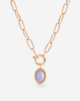 Opaline Oval Links Collana Set Oro Rosa