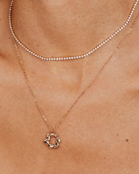 Melting Donut Collana Oro Rosa