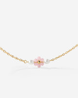 Pretty Pink Daisy Collana Oro