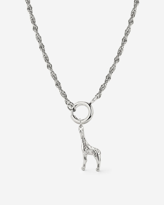 Giraffe Rope Chain Collana Set Argento