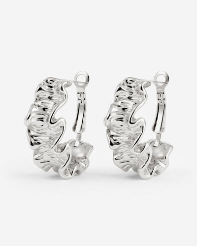 Cute Coral Hoops Argento