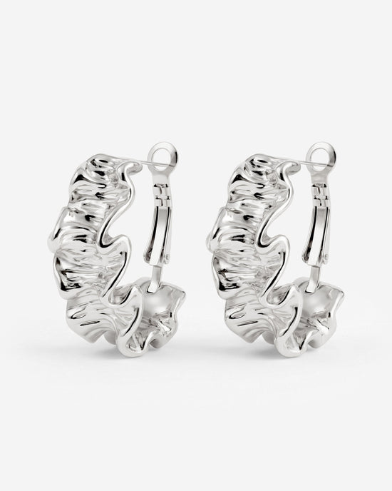 Cute Coral Hoops Argento