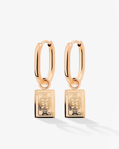 Like a Queen Oval Hoop Set Baby Oro Rosa