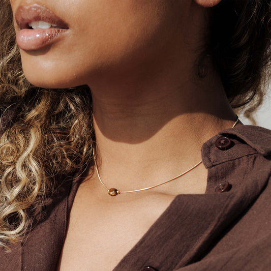 Sunflare Gem Choker Oro