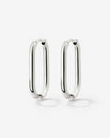 Oval Hoops Small Argento