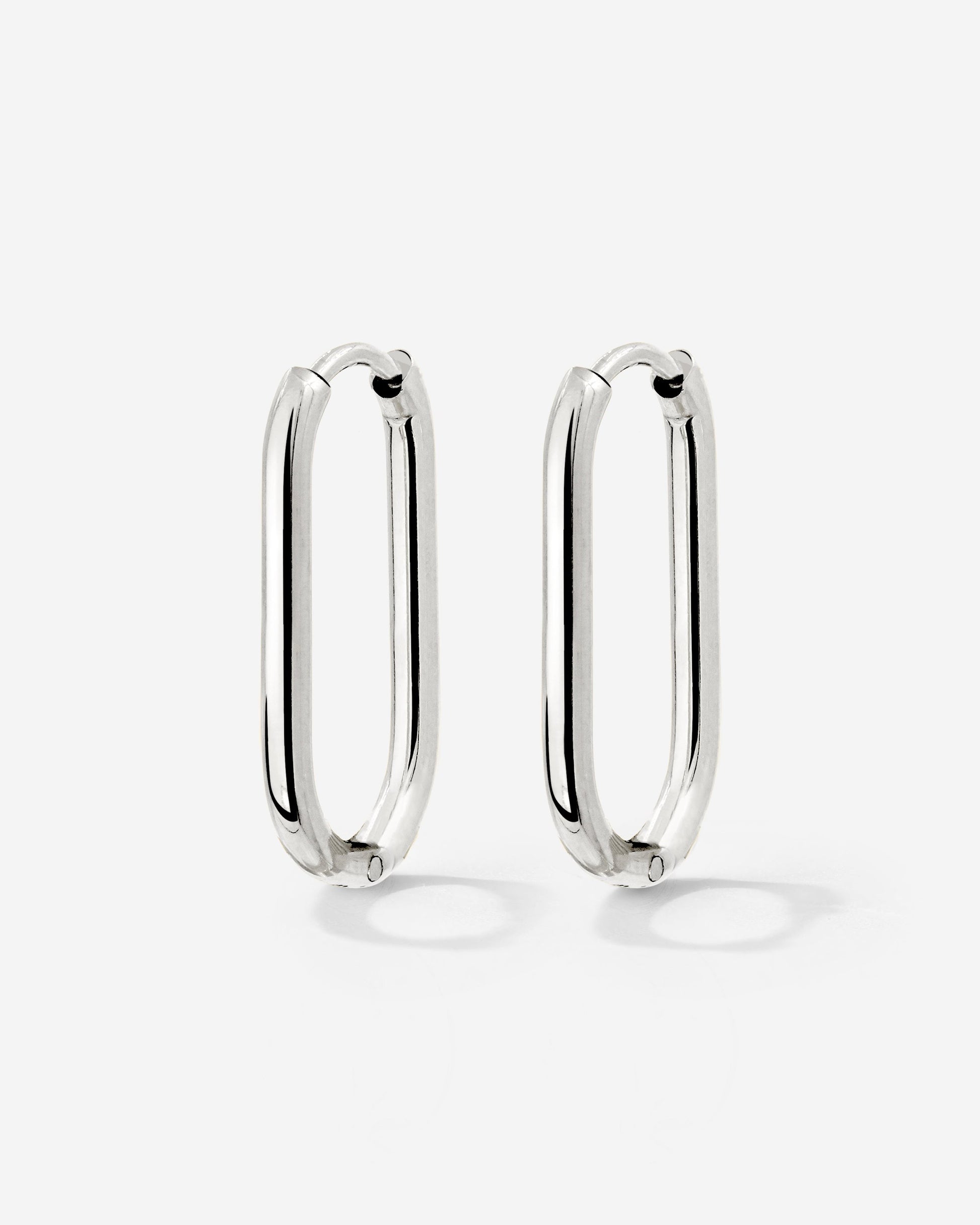 Oval Hoops Small Argento