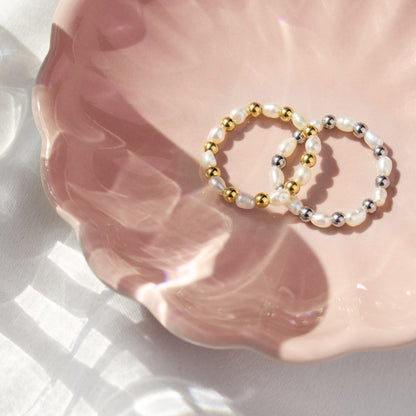Pearl'n'Beads Anello Argento