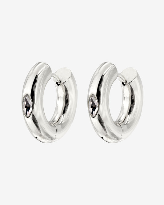Phat Glowy Hoops Argento
