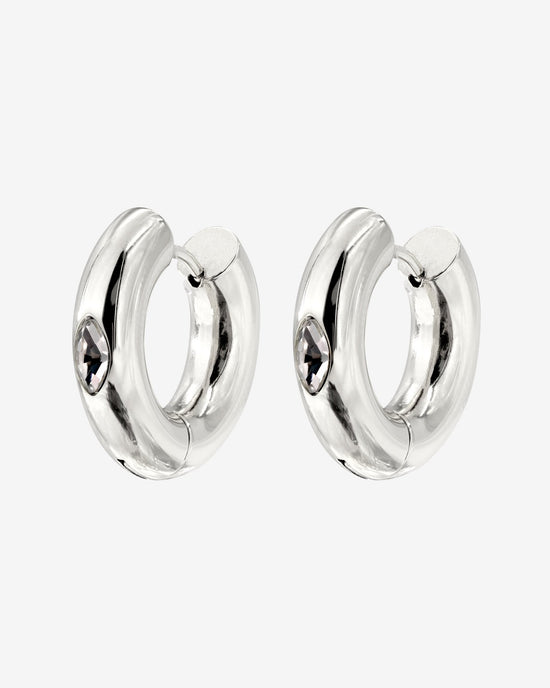 Phat Glowy Hoops Argento