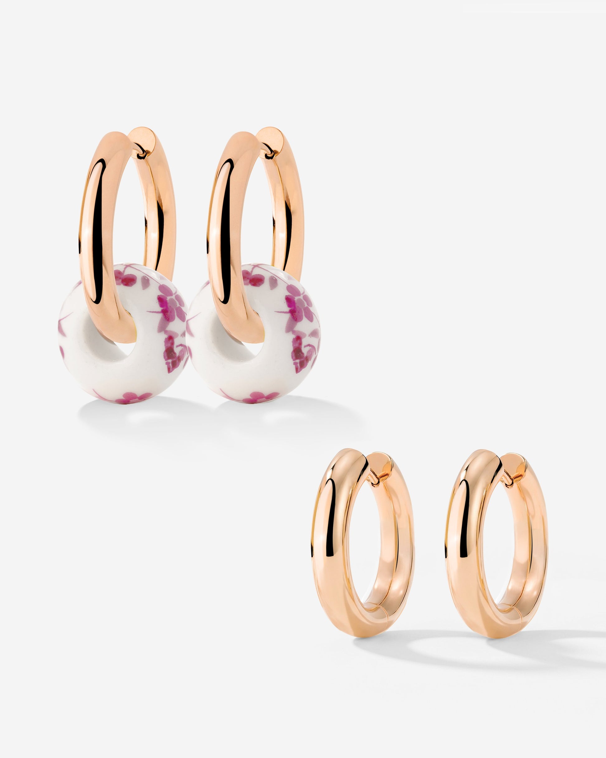 Chunky Pink Flower Tile Hoop Bundle