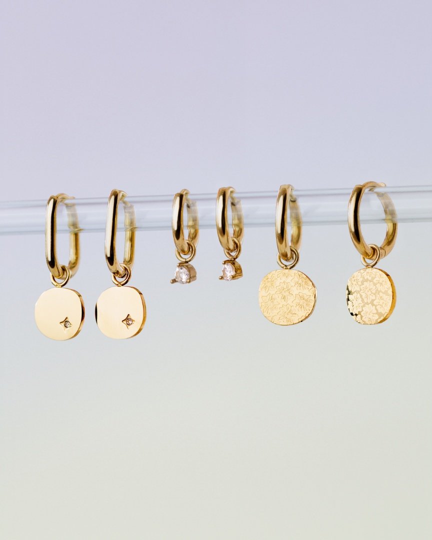 Everbloom Hoop Set Small Oro Rosa