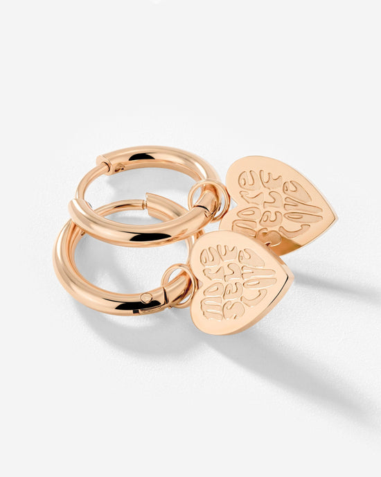 More Self-Love Hoop Set Small Oro Rosa