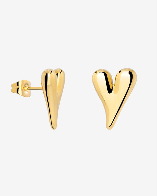 Flowy Heart Orecchini Small Oro