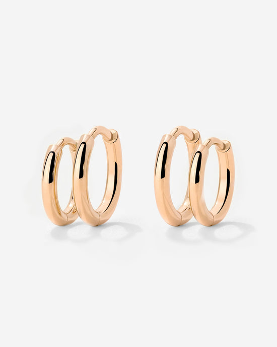 Clean Hoop Set Small Oro Rosa