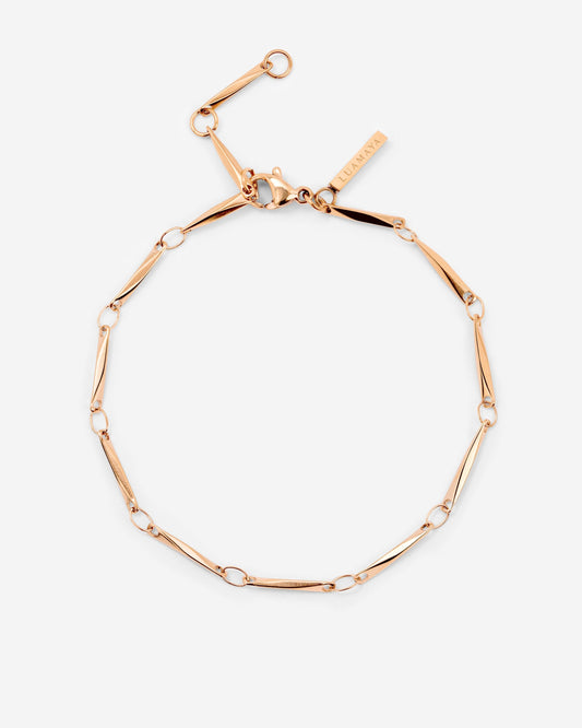 Curved Links Bracciale Oro Rosa