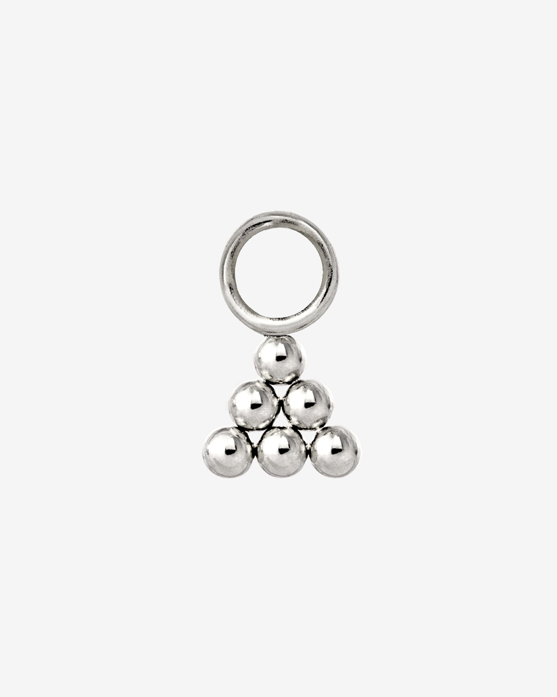 Tiny Beads Twisted Hoop Set Small Argento
