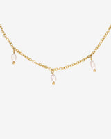 Perla Blanco Choker Oro