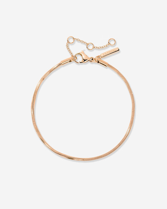Squared Snake Chain Bracciale Oro Rosa