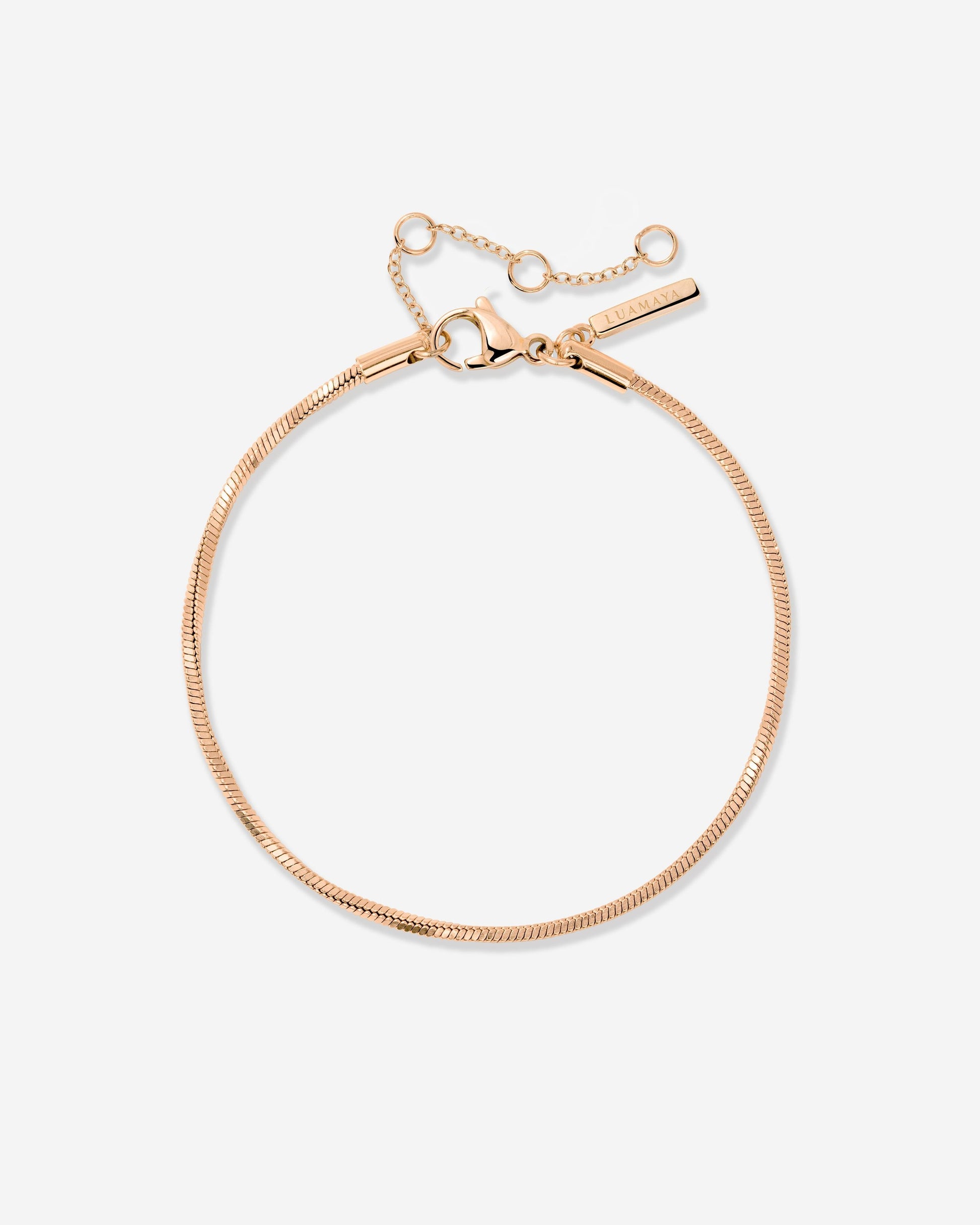 Squared Snake Chain Bracciale Oro Rosa