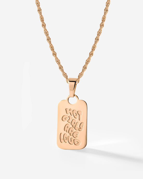 Hot girls are loud Collana Oro Rosa