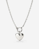 Lovely Heart Classic Chain Collana Set Argento