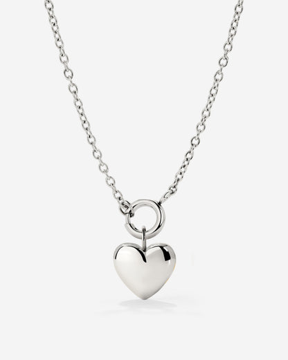 Lovely Heart Classic Chain Collana Set Argento