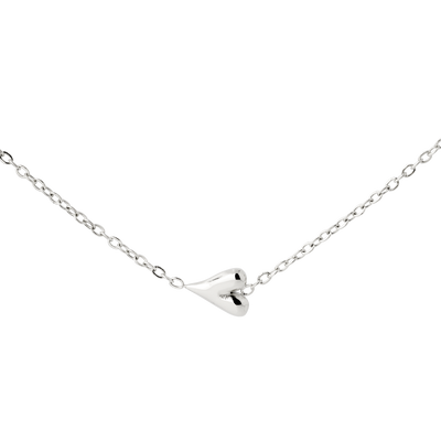 Flowy Heart Collana Argento