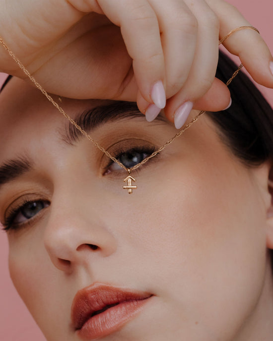 Sagittarius Bubble Collana Oro Rosa