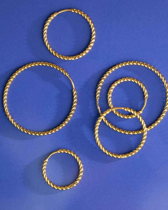 Twisted Hoops Extra Large Oro