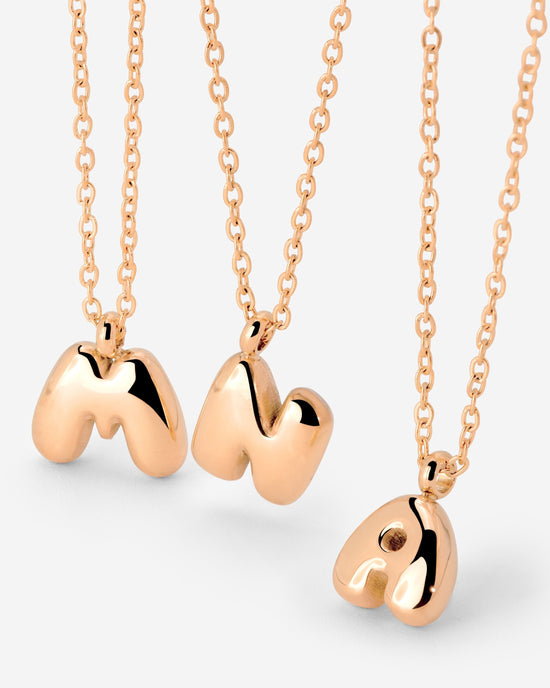 Bubble Letter Collana Oro Rosa