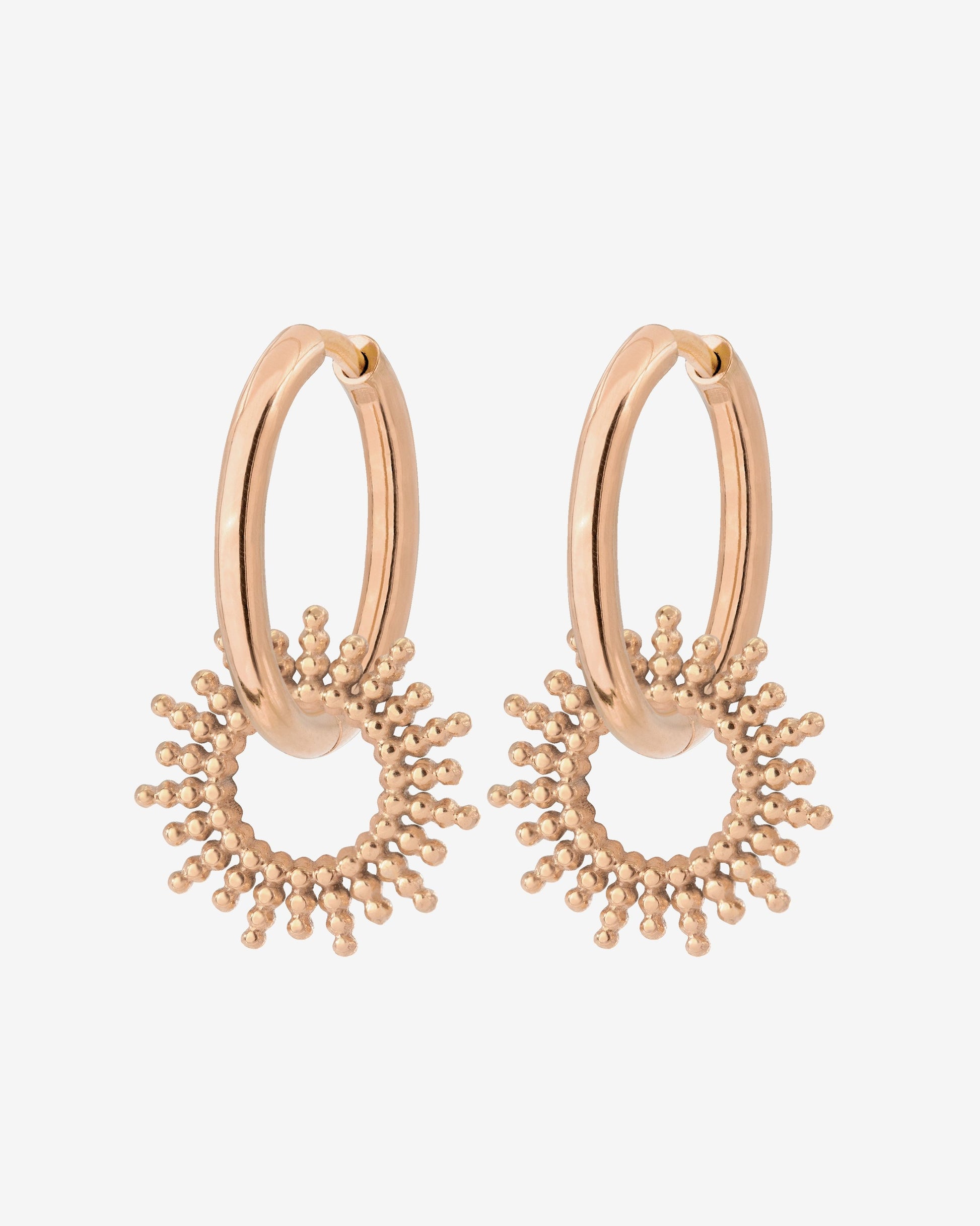 Sunny Hoop Set Medium Oro Rosa
