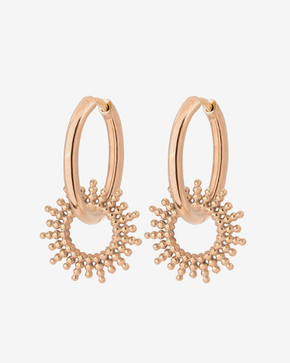 Sunny Hoop Set Medium Oro Rosa