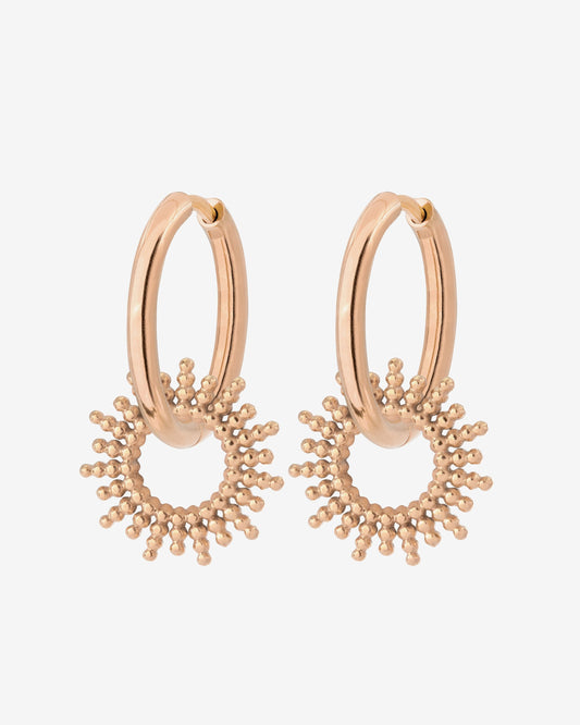 Sunny Hoop Set Medium Oro Rosa