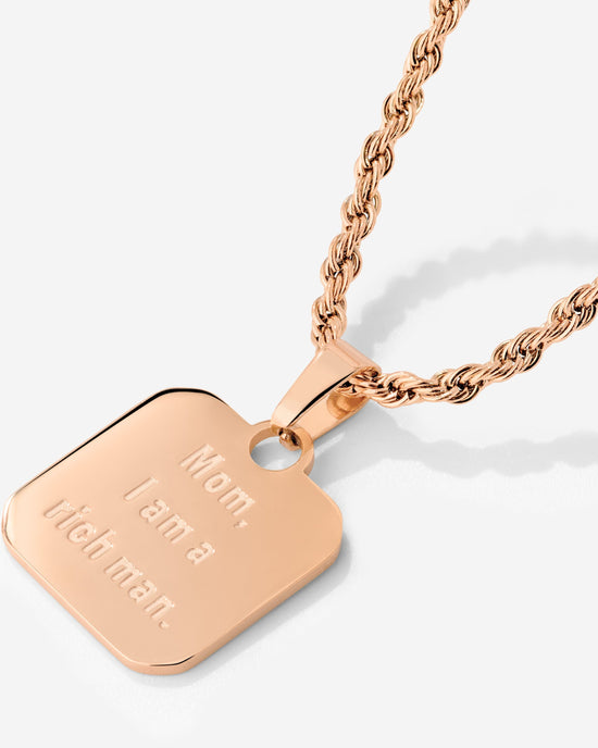 Mom, I am a rich man Collana Oro Rosa