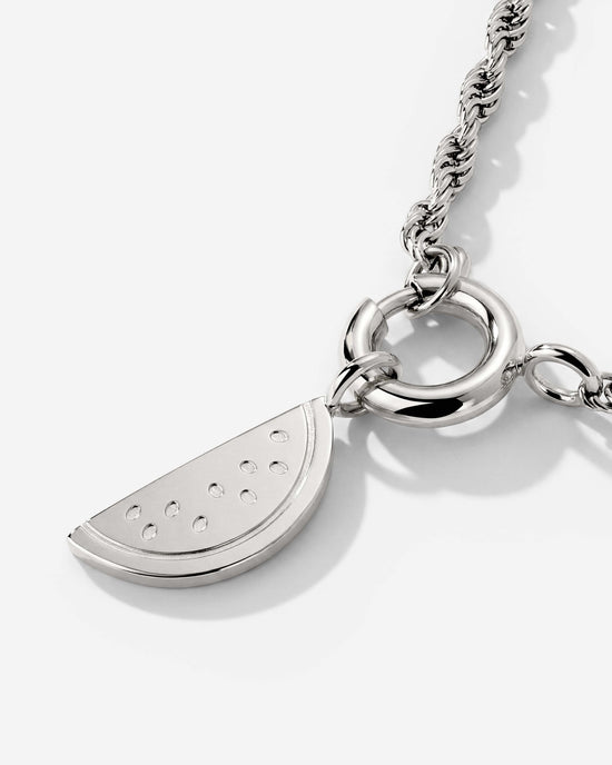 Melony Rope Chain Collana Set Argento